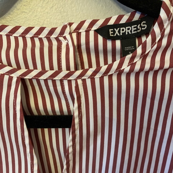 EXPRESS Striped Shift Top | Sz S - Picture 4 of 5